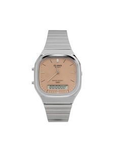 Casio Zegarek Vintage AQ-240E-4AEF Srebrny. Szare, analogowe zegarki Casio. Za 269,99 zł.