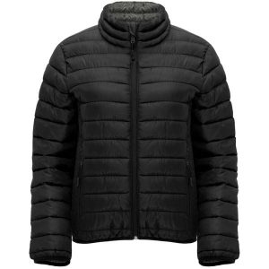Womens/Ladies Finland Slim Padded Jacket. Czarne kurtki ROLY, bez wzorów, z puchu, bez kaptura. Za 144,99 zł.