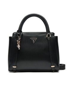 Guess Torebka HWVG94 93060 Czarny. Czarne kuferki Guess, z aplikacjami, ze skóry, bez dodatków. Za 699,99 zł.