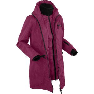 Wodoodporna kurtka outdoorowa z kapturem w optyce 2 w 1, idealna na okres przejściowy. Czarne kurtki bonprix, s, bez wzorów, z kapturem. Za 329,99 zł.