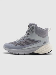 4F Wysokie buty trekkingowe SPEED HIKER z membraną damskie - szare 38. Szare buty trekkingowe 4f, z gumy, bez zapięcia. W wyprzedaży za 279,99 zł.