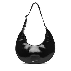 Torebka Karl Lagerfeld Jeans. Czarne torebki klasyczne Karl Lagerfeld Jeans, bez wzorów, z jeansu, bez dodatków. Za 559,99 zł.