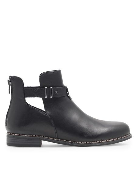 Lasocki Botki ARC-LINDA-20 Czarny. Czarne botki Lasocki, bez wzorów, ze skóry, bez obcasa, na płaskiej podeszwie, bez zapięcia. Za 159,99 zł.