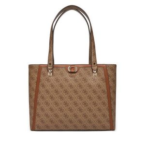 Torebka Guess. Brązowe torebki klasyczne Guess, z aplikacjami, bez dodatków. Za 349,99 zł.