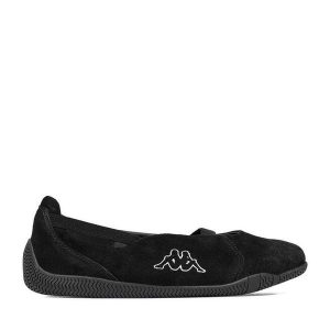 Baleriny Kappa. Czarne balerinki Kappa, bez wzorów, bez obcasa, bez zapięcia. Za 179,99 zł.