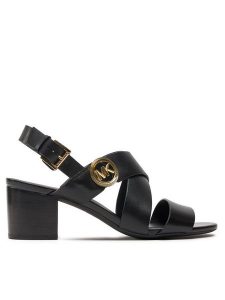 MICHAEL Michael Kors Sandały Vera 40S4VEMS1L Czarny. Czarne sandały MICHAEL Michael Kors, bez wzorów, ze skóry, bez obcasa, na słupku, bez zapięcia. Za 549,99 zł.