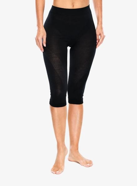 Legginsy termoaktywne damskie Ortovox 120 Comp Light Short Pants. Czarne legginsy ORTOVOX, bez wzorów, z materiału. Za 335,49 zł.