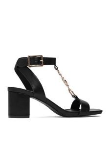 Beverly Hills Polo Club Sandały CEO-LS6450-06 Czarny. Czarne sandały Beverly Hills Polo Club, bez wzorów, ze skóry, bez obcasa, na słupku, bez zapięcia. Za 199,99 zł.