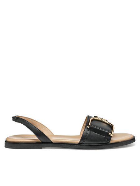 Geox Sandały D Naileen D35SDA 000TU C9997 Czarny. Czarne sandały Geox, bez wzorów, ze skóry, bez obcasa, na płaskiej podeszwie, bez zapięcia. Za 339,99 zł.