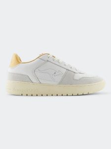 Kangaroos Skórzane sneakersy "Game Lo II" w kolorze kremowo-żółtym rozmiar: 44. Brązowe trampki KangaROOS, bez wzorów, z materiału, bez zapięcia. Za 543,99 zł.