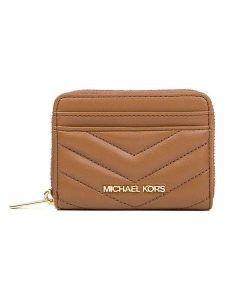 Michael Kors Portfel w kolorze karmelowym - 12 x 9 x 2 cm rozmiar: onesize. Brązowe portfele Michael Kors, bez wzorów, z materiału. Za 378,54 zł.