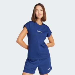 Koszulka Essentials Linear Cotton. Białe bluzki ADIDAS, l, bez wzorów, z bawełny, sportowe, bez kołnierzyka, bez ramiączek. Za 89,95 zł.
