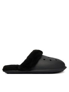Crocs Kapcie Classic Fuzz Scuff 212143 Czarny. Czarne kapcie Crocs, bez wzorów, z tworzywa sztucznego. Za 199,99 zł.