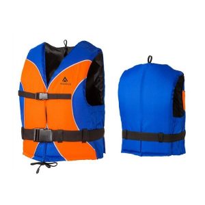Kamizelka asekuracyjna kapok na wodę Standard. Brązowe kamizelki AQUARIUS, l, bez wzorów, bez kołnierzyka, bez ramiączek, bez kaptura. Za 108,50 zł.