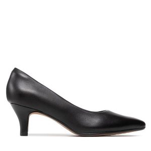 Półbuty Clarks. Czarne półbuty Clarks, bez wzorów, bez obcasa, na obcasie, bez zapięcia. Za 289,99 zł.