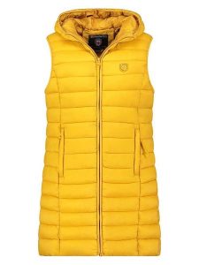 Canadian Peak Kamizelka pikowana "Vakitaleak" w kolorze musztardowym rozmiar: S. Żółte kamizelki Canadian Peak, s, bez wzorów, bez kołnierzyka, bez ramiączek, bez kaptura. Za 126,99 zł.