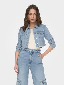 ONLY Kurtka jeansowa Wonder 15256098 Niebieski Regular Fit. Niebieskie kurtki ONLY, s, bez wzorów, z bawełny, bez kaptura. Za 189,99 zł.