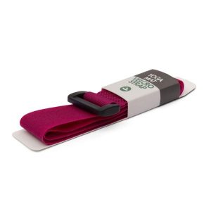 Opaska na matę na rzep Bodhi Velcro - burgundowy. Fioletowe paski BODHI, bez wzorów, sportowe. Za 9,99 zł.