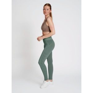 Damskie legginsy mid-rise Hummel TE Christel. Niebieskie legginsy Hummel, bez wzorów, z dzianiny. Za 113,00 zł.