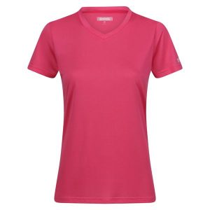 T-shirt Damski Jeden Kolor W Serek Fingal. Czerwone t-shirty Regatta, m, bez wzorów, bez kołnierzyka, bez ramiączek. Za 39,99 zł.