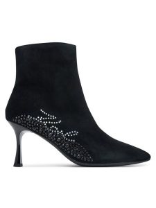 KARL LAGERFELD Botki Sienna KL32743A Czarny. Czarne botki KARL LAGERFELD, bez wzorów, ze skóry, bez obcasa, na płaskiej podeszwie, bez zapięcia. Za 519,99 zł.