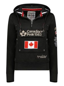 Canadian Peak Bluza "Gyrelle" w kolorze czarnym rozmiar: XXL. Czarne bluzy Canadian Peak, xxl, z aplikacjami, z kapturem. Za 113,99 zł.