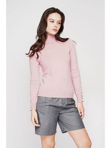 C& Jo Golf w kolorze jasnoróżowym rozmiar: 42. Różowe golfy C& Jo, bez wzorów, ze splotem. Za 121,99 zł.