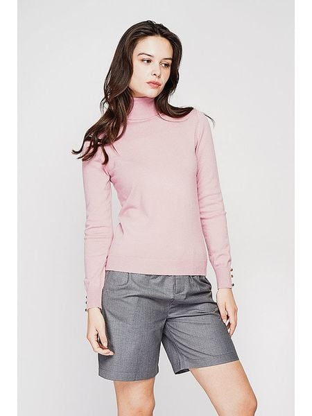 C& Jo Golf w kolorze jasnoróżowym rozmiar: 42. Różowe golfy C& Jo, bez wzorów, ze splotem. Za 121,99 zł.