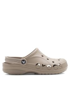 Crocs Klapki C-BAYA CLOG 10126-2V3 Beżowy. Brązowe klapki Crocs, bez wzorów, z materiału, bez obcasa. Za 159,99 zł.