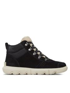 Sorel Botki Explorer Next™ Hiker Wp NL5028-010 Czarny. Czarne botki Sorel, bez wzorów, ze skóry, bez obcasa, na płaskiej podeszwie, bez zapięcia. Za 549,99 zł.