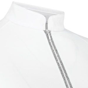 Damska koszula konkursowa z długim rękawem na zamek Kentucky Horsewear Classic. Białe koszule KENTUCKY HORSEWEAR, s, bez wzorów, z materiału, bez kołnierzyka, bez ramiączek. Za 487,50 zł.