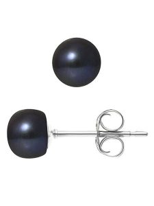 Pearline Kolczyki-wkrętki z perłami w kolorze granatowym rozmiar: onesize. Niebieskie kolczyki Pearline, z perłą, srebrne. Za 130,99 zł.