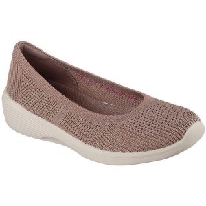 Mieszkania Skechers Arya - Fancy You, Kobiety. Brązowe buty sportowe Skechers, bez wzorów, bez zapięcia. W wyprzedaży za 290,00 zł.