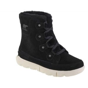 Buty Zimowe Damskie Skóra Explorer Next Joan. Czarne buty zimowe Sorel, ze skóry, bez obcasa, bez zapięcia. Za 814,99 zł.