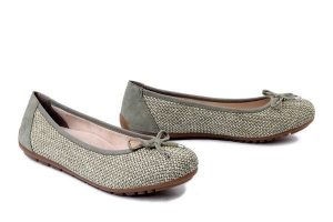 RIEKER 43850-52 green combination, baleriny damskie. Zielone balerinki Rieker, bez wzorów, bez obcasa, bez zapięcia. Za 289,90 zł.