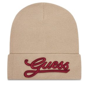 Czapka Guess. Brązowe czapki Guess, z aplikacjami. Za 129,99 zł.