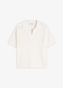 Sweter ażurowy. Czerwone swetry klasyczne bonprix, bez kołnierzyka. Za 49,99 zł.