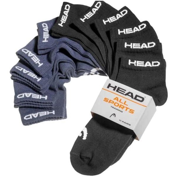 Skarpety Head Elements Sneaker Socks 11 szt. Czarno-granatowy Mix 43-46. Niebieskie skarpetki Head, bez wzorów. Za 186,99 zł.