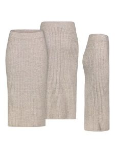 Sublevel Spódnica w kolorze jasnoszarym rozmiar: L. Szare spódnice Sublevel, l, bez wzorów, prążkowane, midi. Za 100,04 zł.