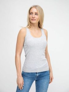 BIG STAR Top w kolorze szarym rozmiar: L. Szare topy Big Star, l, bez wzorów, retro, bez kołnierzyka, bez ramiączek. Za 34,99 zł.