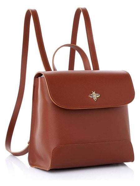 Lucky Bees Plecak "Marilyn" w kolorze jasnobrązowym - 21 x 21 x 11 cm rozmiar: onesize. Brązowe plecaki Lucky Bees. Za 95,92 zł.