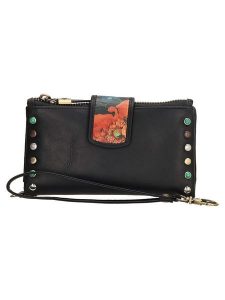 Micmacbags Skórzany portfel w kolorze czarnym - 17 x 9 x 3 cm rozmiar: onesize. Czarne portfele Micmacbags, bez wzorów, z materiału. Za 136,13 zł.