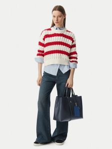 Tommy Hilfiger Torebka Th Icon Satchel AW0AW18723 Granatowy. Niebieskie torebki klasyczne TOMMY HILFIGER, bez wzorów, ze skóry, bez dodatków. Za 699,99 zł.