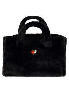 Zwillingsherz Shopper bag "Heart Leo" w kolorze czarnym - 50 x 35 cm rozmiar: onesize. Czarne shopper bag Zwillingsherz, bez wzorów, z materiału, na ramię, bez dodatków. Za 134,95 zł.