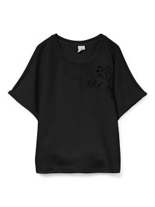 Vero Moda Koszulka w kolorze czarnym rozmiar: XS. Czarne bluzki Vero Moda, xs, z aplikacjami, bez kołnierzyka, bez ramiączek. Za 74,63 zł.