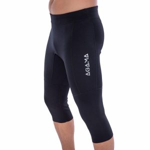 Unisex spodnie neoprenowe 3/4 FIT 2 mm. Czarne kombinezony AGAMA, s, bez wzorów, z materiału, sportowe, bez kołnierzyka, bez ramiączek. Za 173,11 zł.