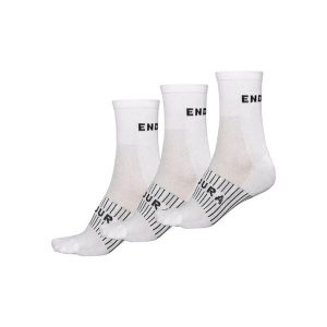 Skarpety Endura Coolmax® Race (potrójne opakowanie) mieszane białe. Białe skarpetki ENDURA, bez wzorów. Za 84,00 zł.