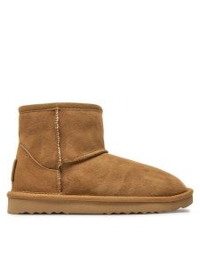 Mjuka Śniegowce Kellers NKELL201G Brązowy. Brązowe buty zimowe Mjuka, ze skóry, bez obcasa, bez zapięcia. Za 449,99 zł.