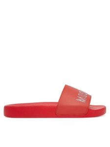 LOVE MOSCHINO Klapki JA28122G0MI13500 Czerwony. Czerwone klapki LOVE MOSCHINO, bez wzorów, z syntetyku, bez obcasa. Za 319,99 zł.