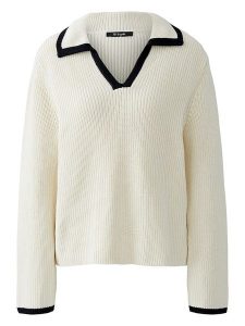 Miss Lagotte Sweter w kolorze kremowym rozmiar: 36. Brązowe swetry oversize Miss Lagotte, bez wzorów, ze splotem, bez ramiączek. Za 126,99 zł.